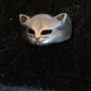 6 Cat Face Sterling Silver Ring Stacking